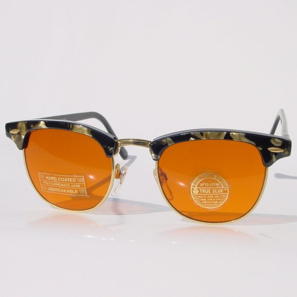 NWT True Vintage SOHO Clubman style w/ laminated top of the frame sunglasses - Picture 1 of 1